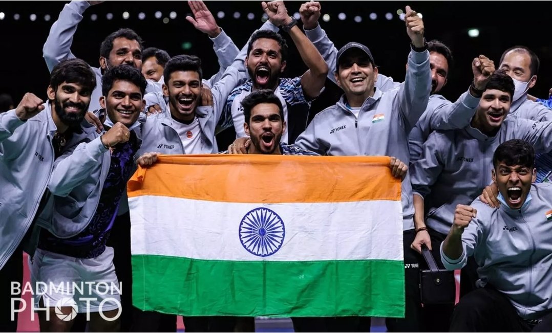 India create badminton history, beat Indonesia 3-0 to win maiden Thomas Cup